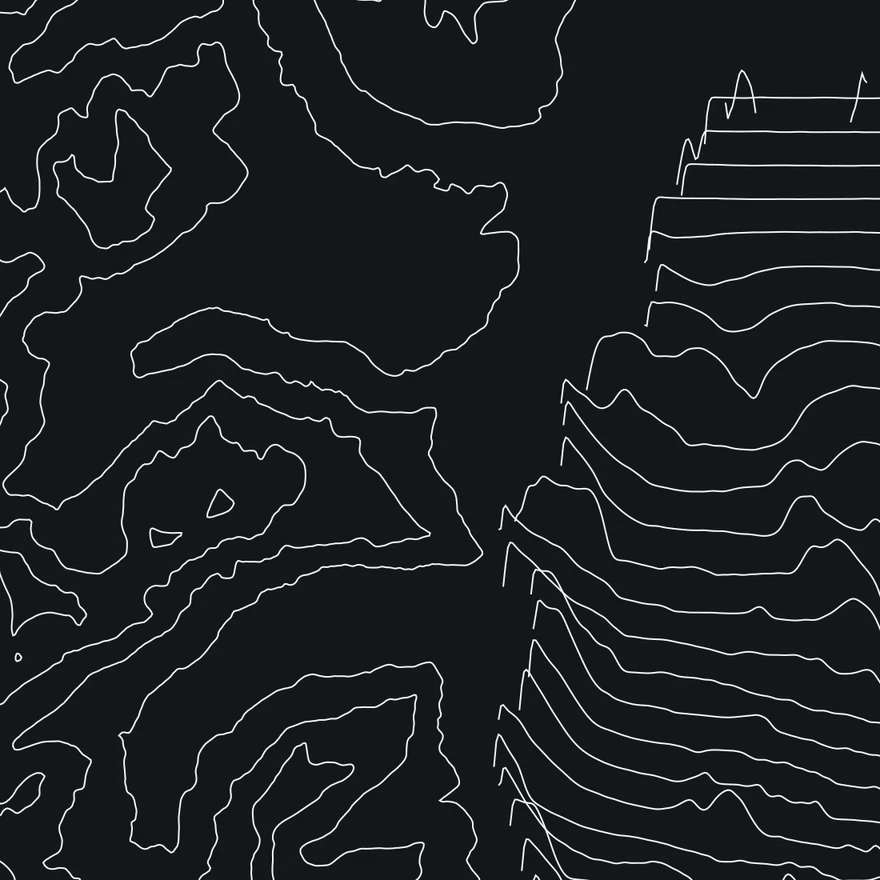 No. 027 — west shore — contour detail at print scale